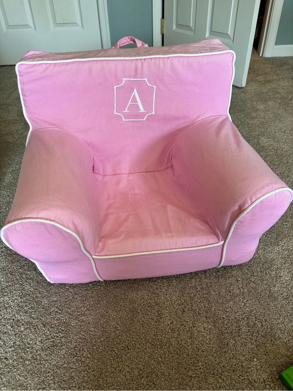 Pottery Barn Kids Light Pink Upholstered Kids Chair